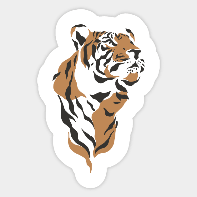 Tiger Sticker by VintageHeroes